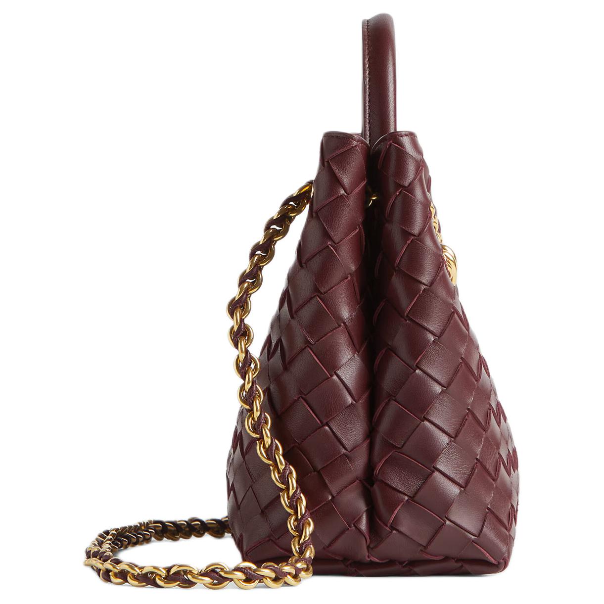 Женская сумка Bottega Veneta (бордовая) — фото 2
