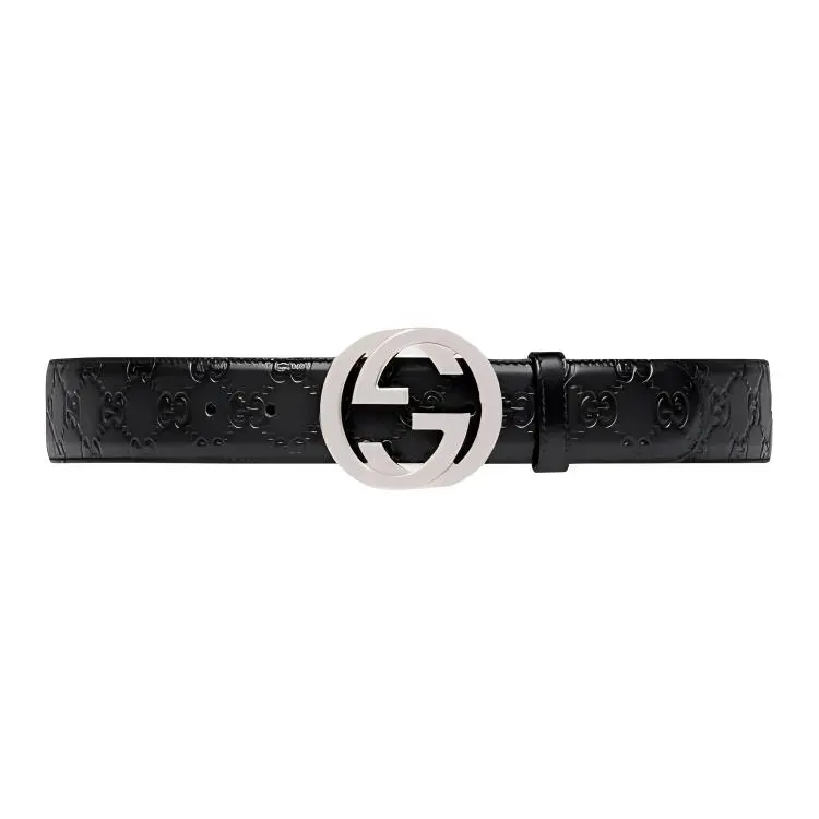 GUCCI Belt With Interlocking G Buckle