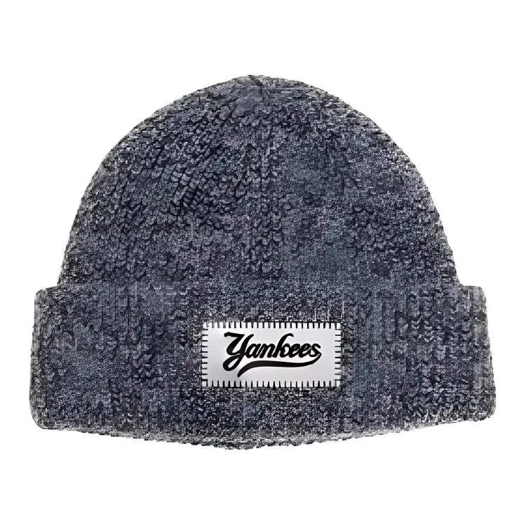 MLB Polyester Acrylic Viscose Sheep Wool Beanies Unisex Oat/Charcoal Gray/Light Blue