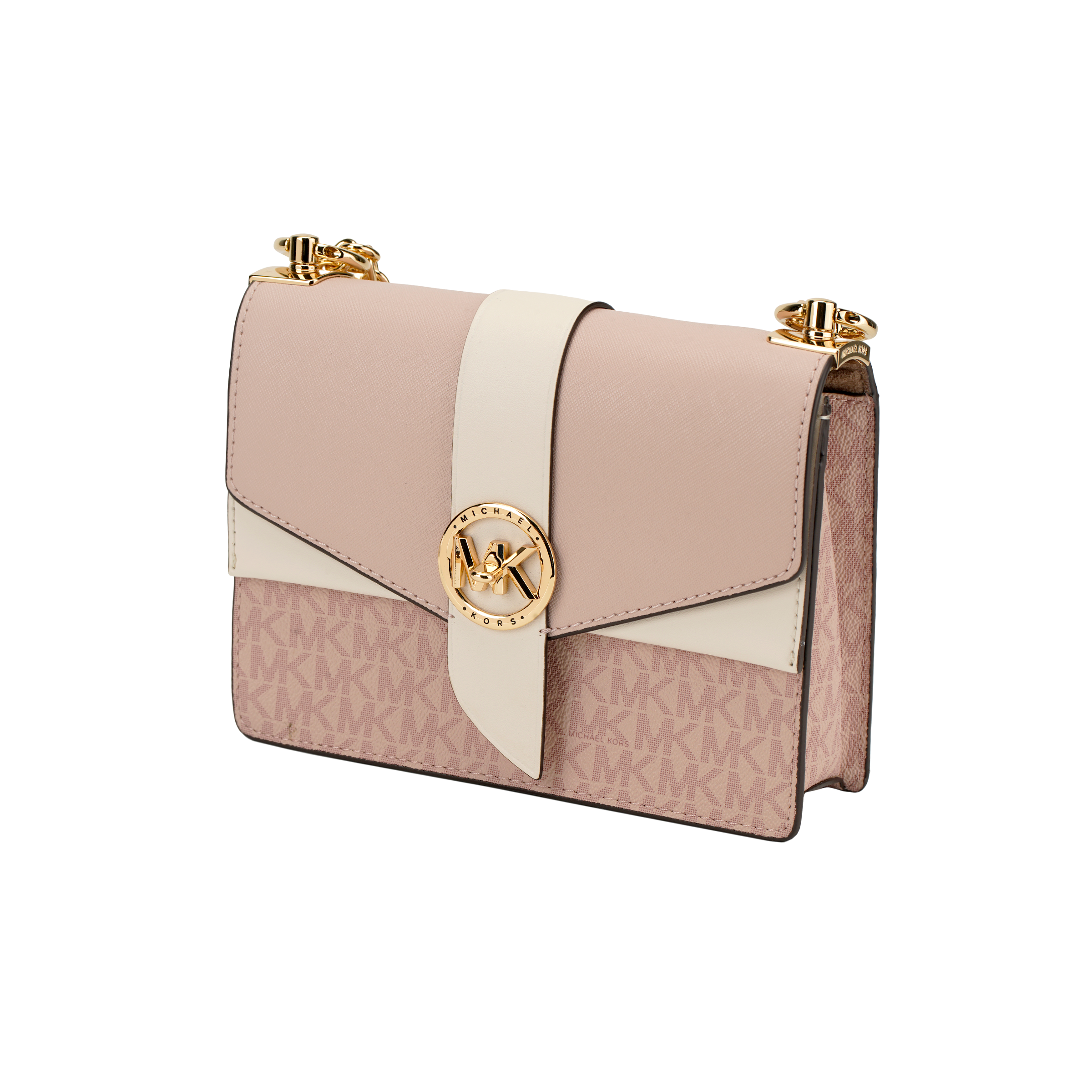 Женские сумка MICHAEL KORS MK Greenwich LOGO (розовый) — фото 3