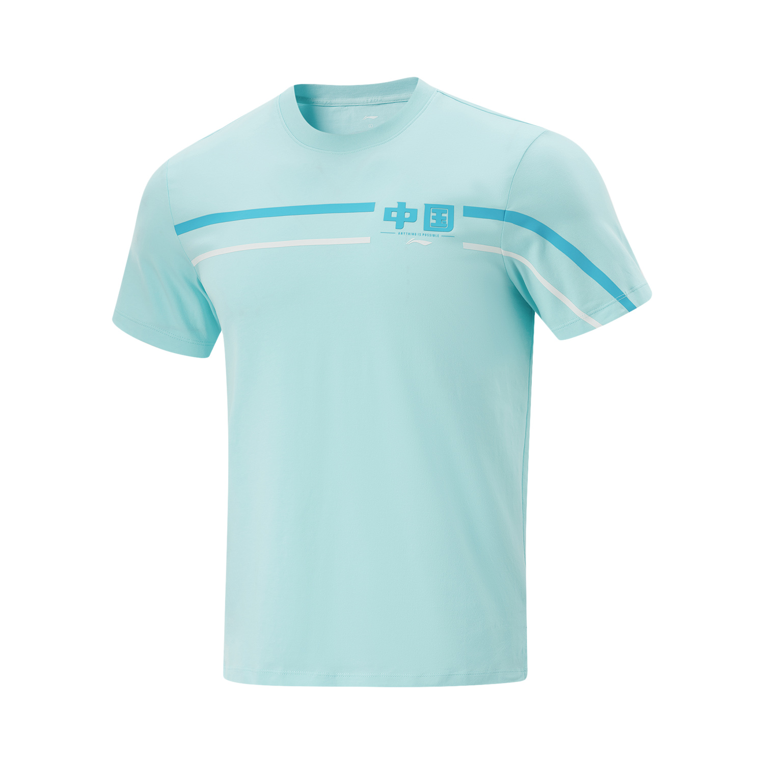 Li Ning T Shirt Unisex Island Blue