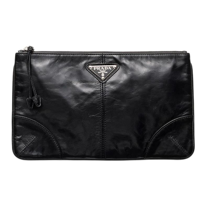 Женский клатч Prada Клатч с логотипом (черный)