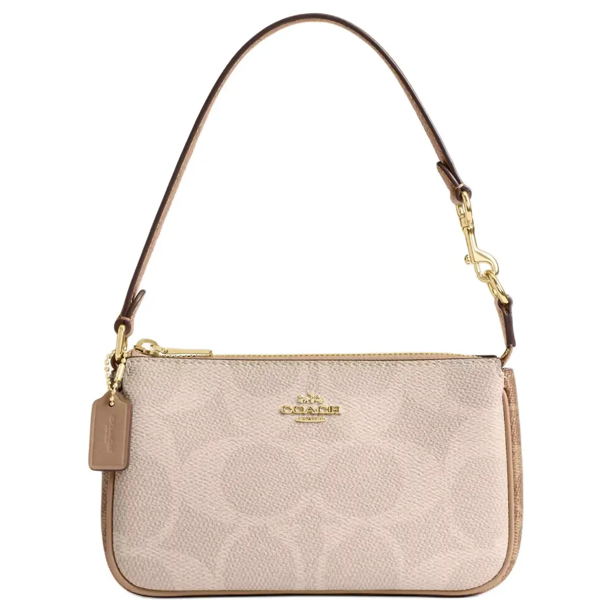 COACH Nolita Coated Canvas Shoulder Bag Small Women's Tan