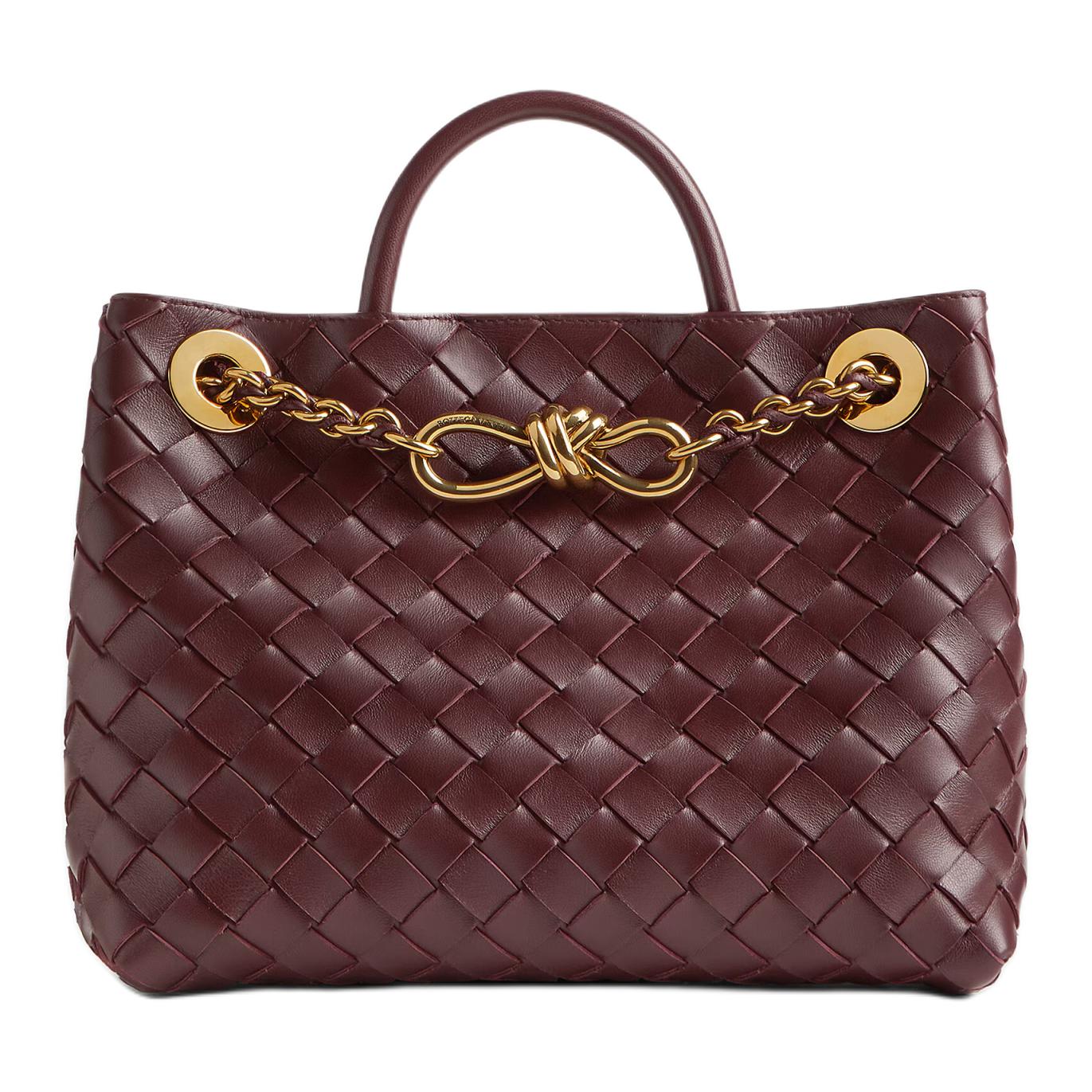 Женская сумка Bottega Veneta (бордовая)