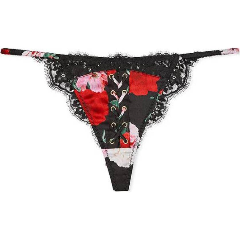 Женские трусы Victoria's Secret Very Sexy (черные с принтом)