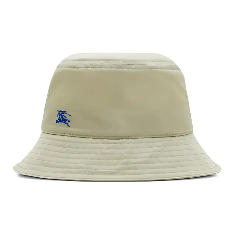 Burberry Stitch Detail Nylon Bucket Hat Beige