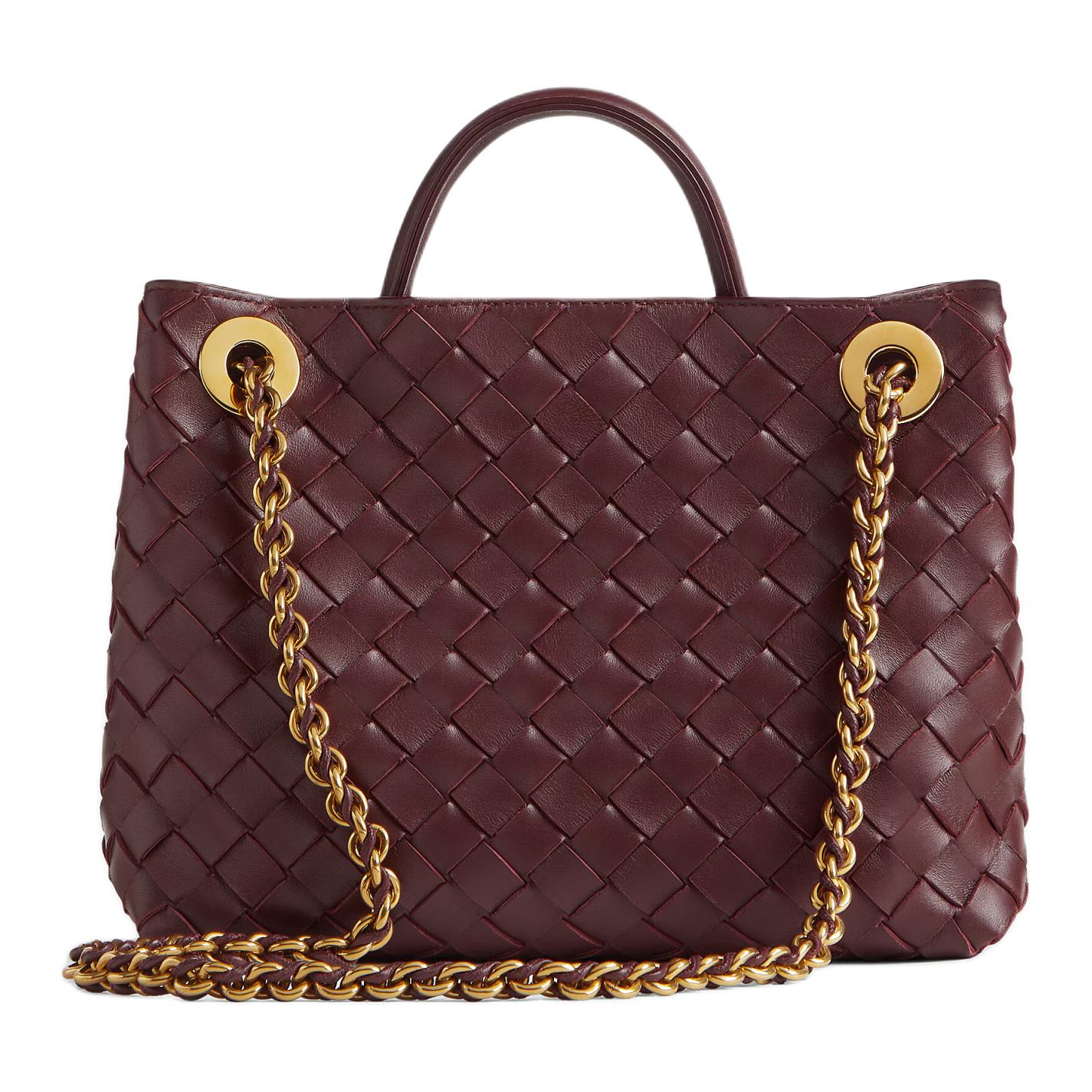 Женская сумка Bottega Veneta (бордовая) — фото 3