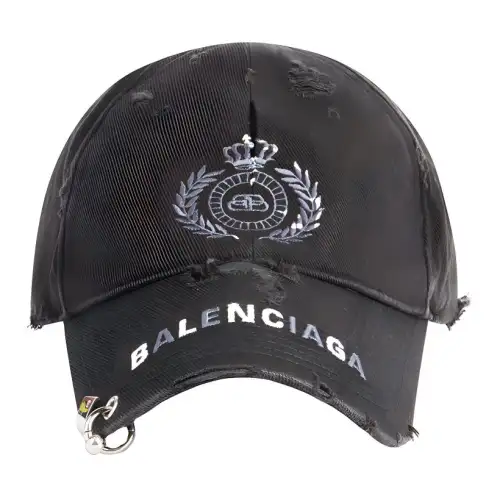 Balenciaga Destroyed Bb Pierced Cap