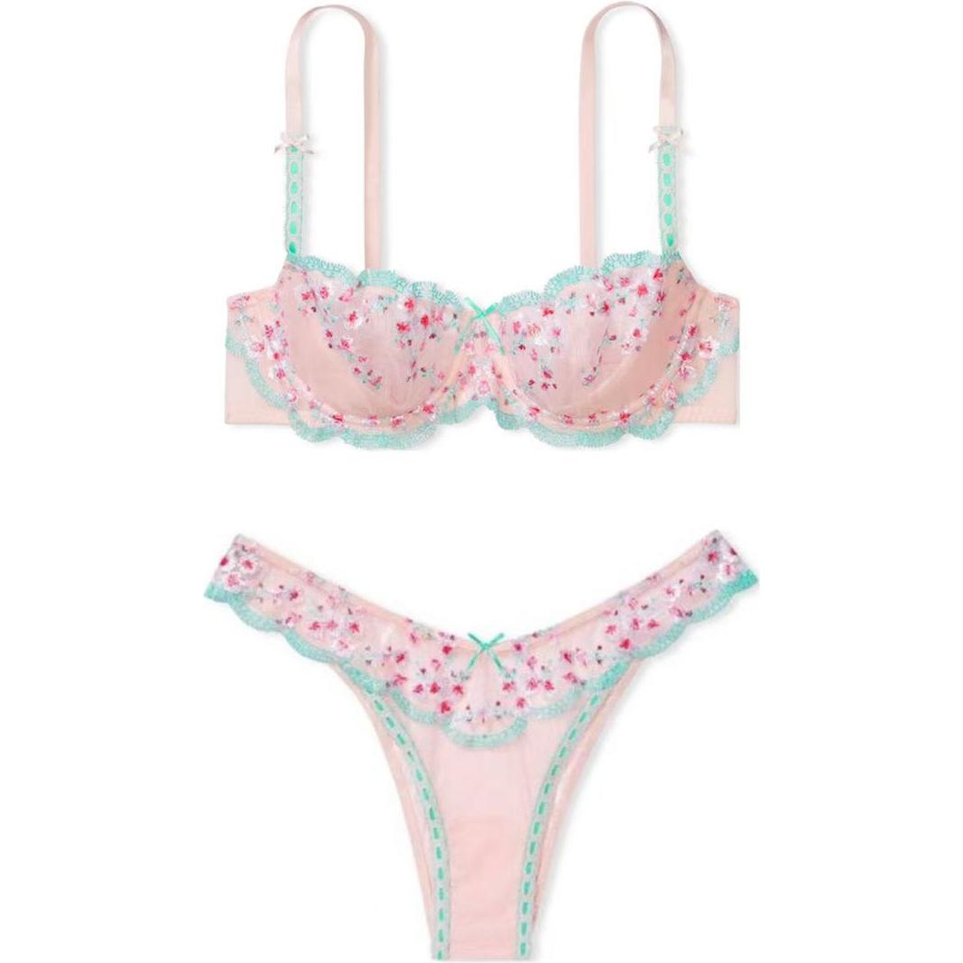 Женский комплект белья Victoria's Secret (розовый)