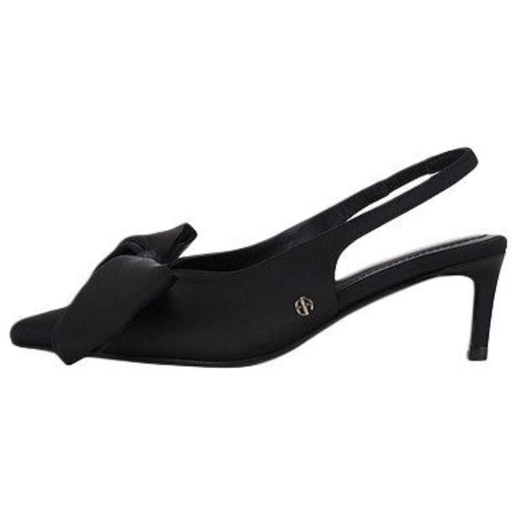 Anine Bing Нина Сант с острым носом Установка тонкой каблуки на высоком каблуке Обувь 5,7 см женский черный