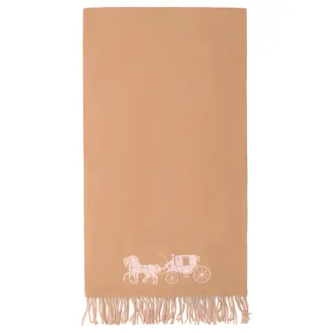 COACH Wool Knit Scarves Unisex Khaki
