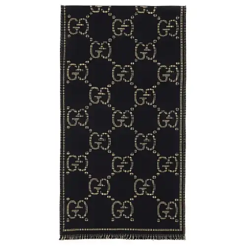 Gucci Check Gg wool scarf