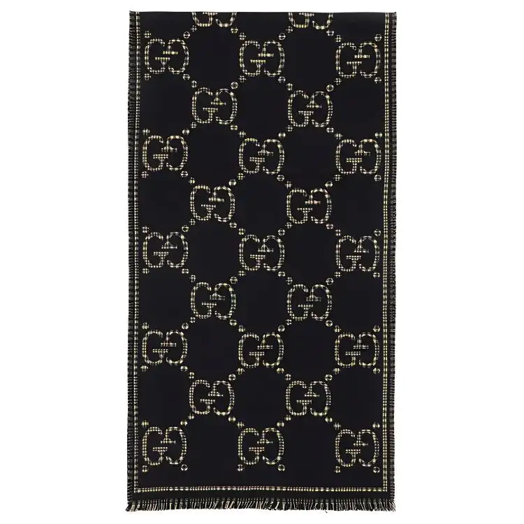 Gucci Check Gg wool scarf