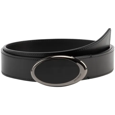 CALVIN KLEIN Cow Leather Belts Men's Space Black 3.4cm
