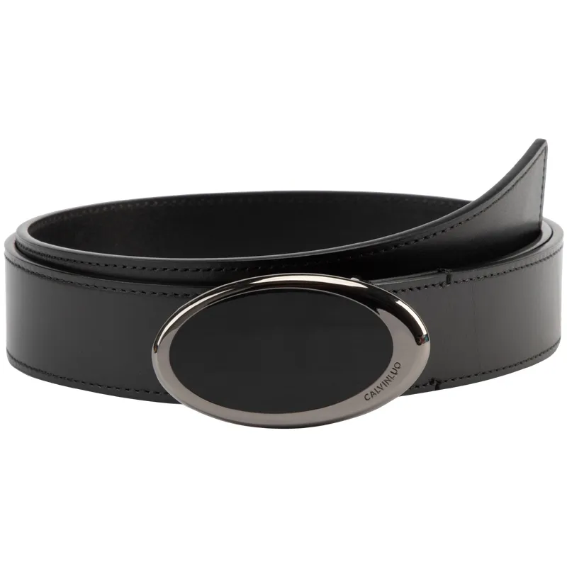 CALVIN KLEIN Cow Leather Belts Men's Space Black 3.4cm