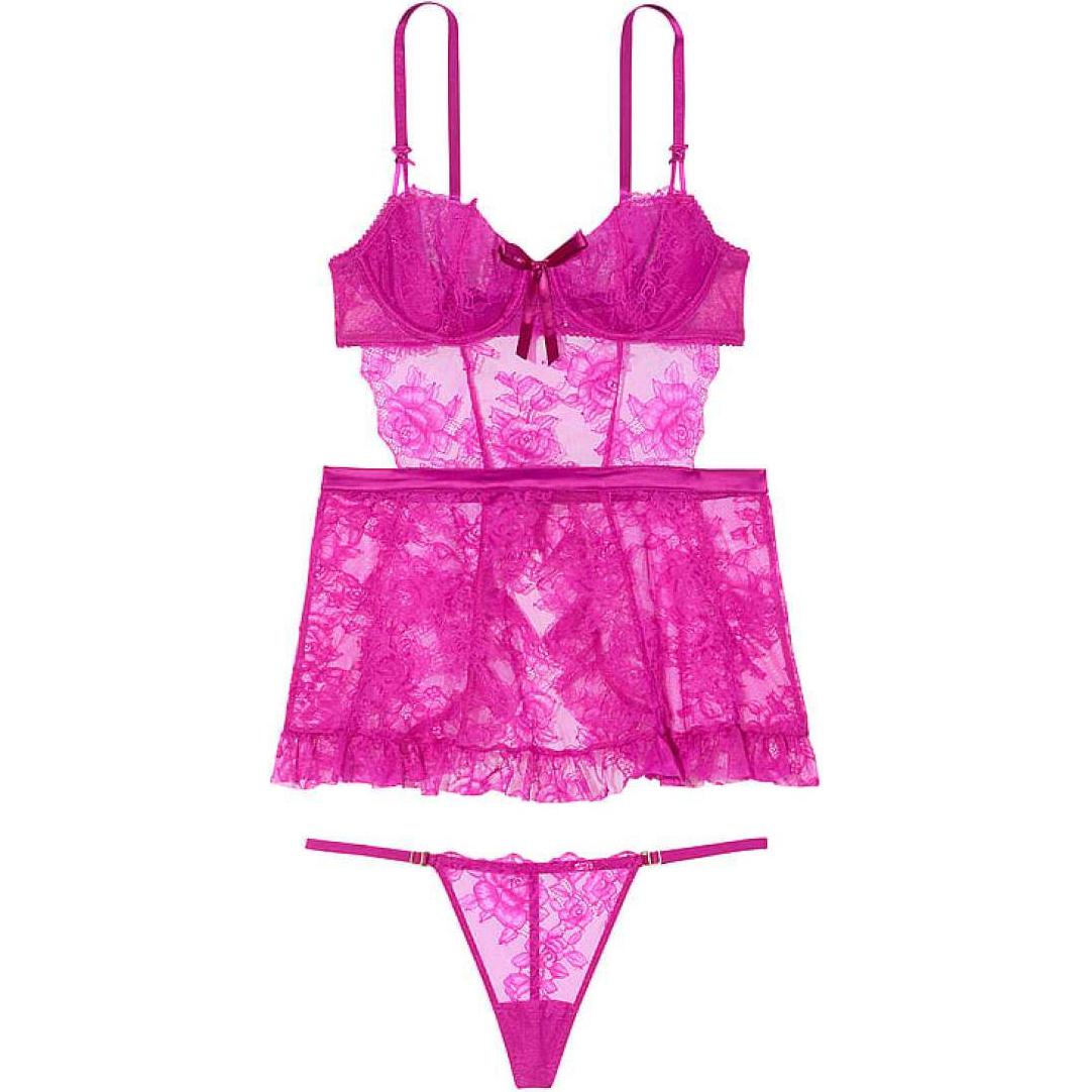 Женская сорочка Victoria's Secret Very Sexy (малиновая)
