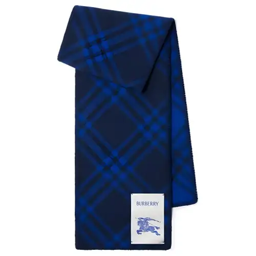 Burberry Wool Knit Scarves Unisex Multicolor
