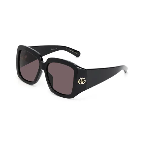 GUCCI Large Frame Acetate Nylon Square Sunglasses