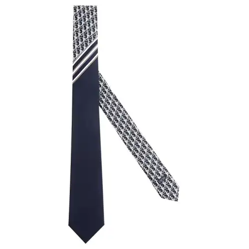 DIOR Silk Ties Men's Marine Blue