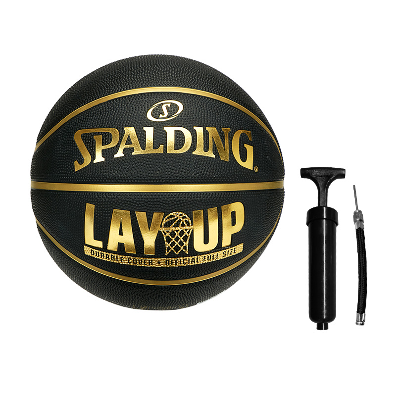 SPALDING Rubber Basketball Black Gold Size 7 Training Unisex