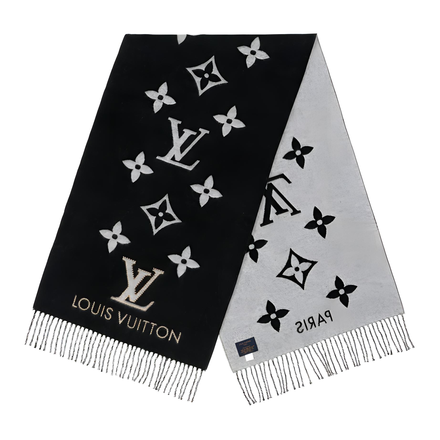 Женский шарф Louis Vuitton LOUIS VUITTON Studdy Reykjavik tuddy (черный)