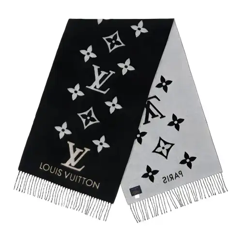 LOUIS VUITTON Studdy Reykjavik Cashmere Knit Scarves Women's