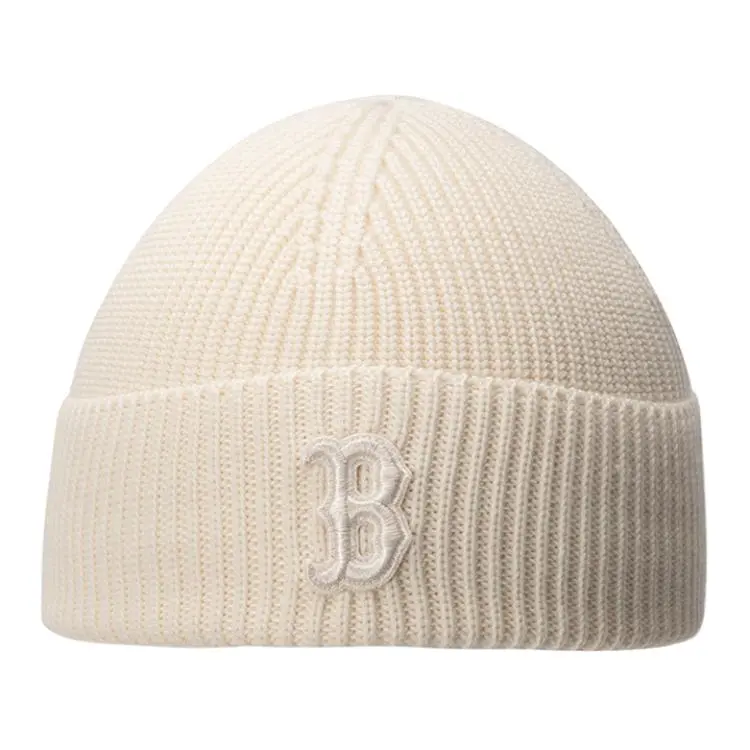 MLB Sheep Wool Beanies Unisex Dark Cream