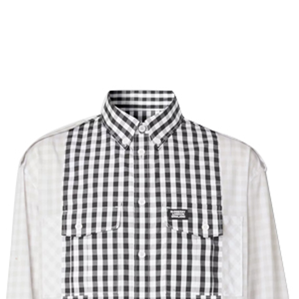 Мужская рубашка Burberry (светло-серая) — фото 5