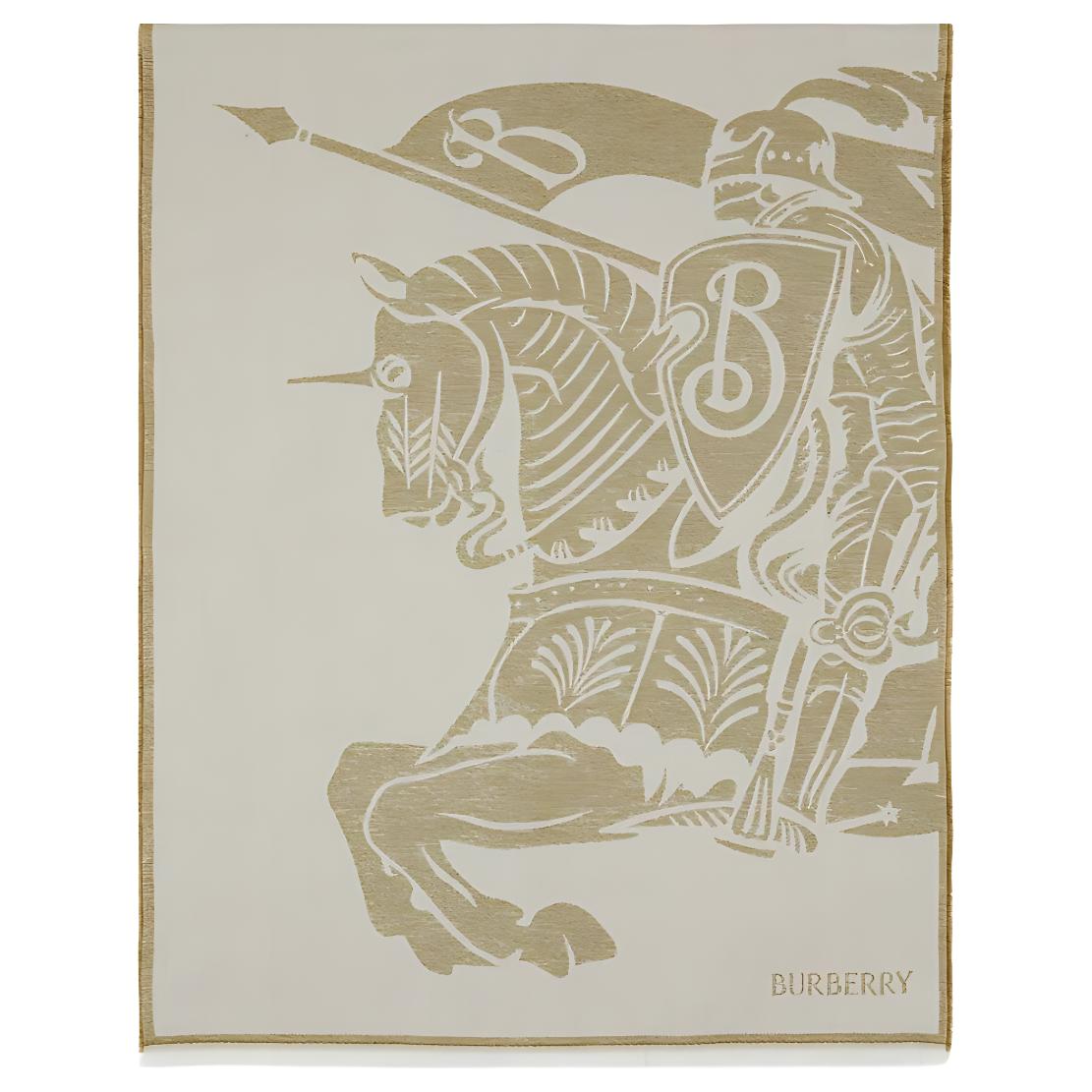 Burberry Ekd Logo-jacquard Frayed Scarf