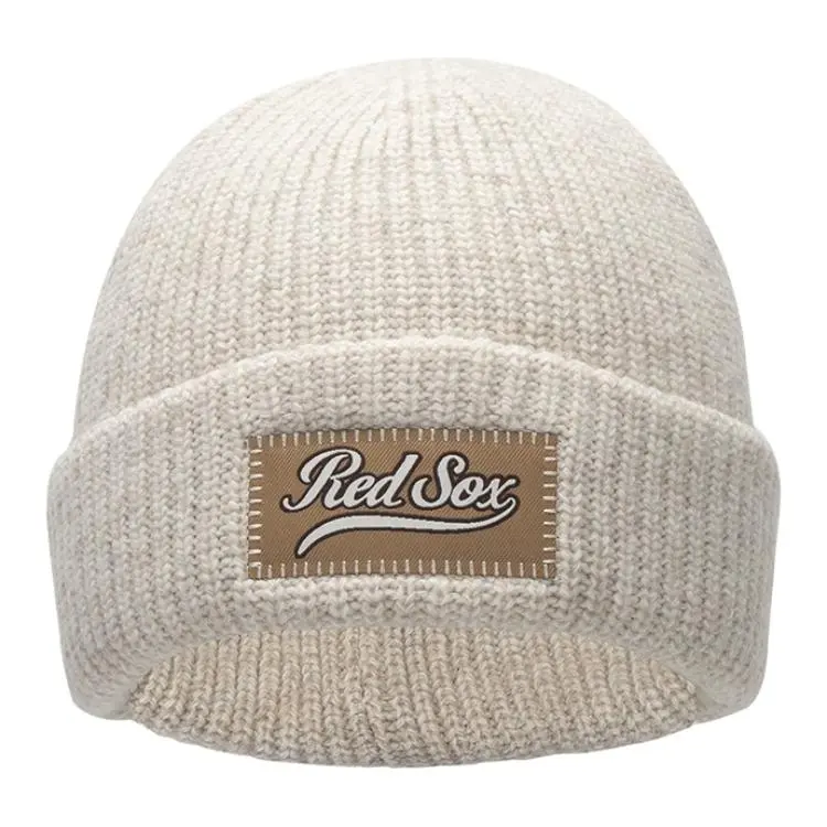 MLB Knitted Fabric, Sheep Wool, Polyamide, Acrylic, Viscose, Polyester Beanies Unisex Gray/White
