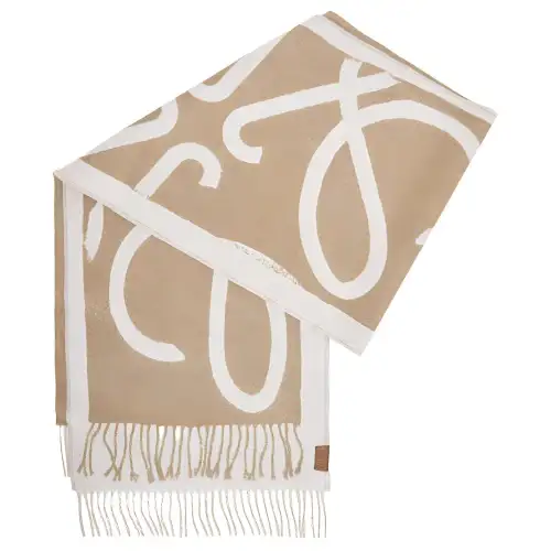LOEWE Anagram Jacquard Fringed Edge Scarf