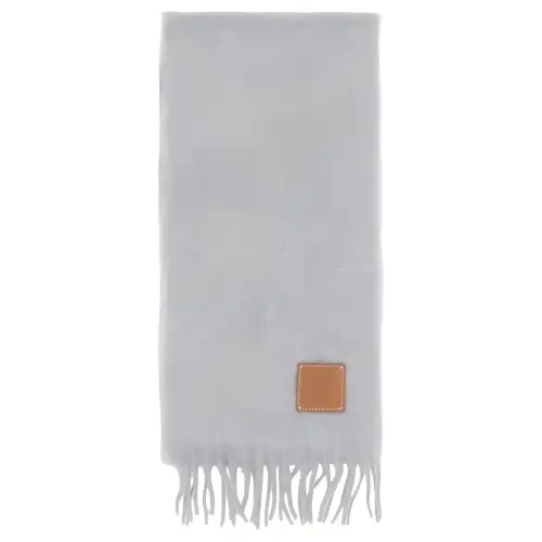 LOEWE Logo-Patch Fringed Scarf