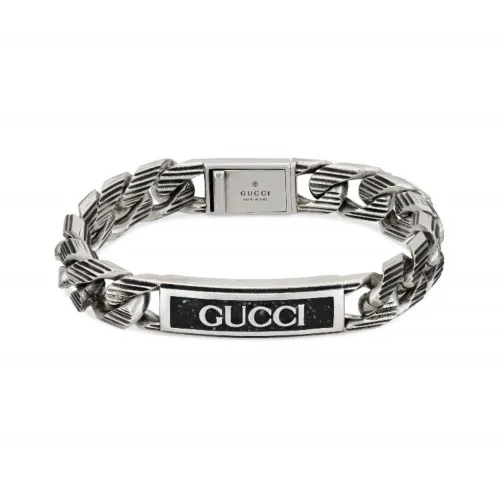GUCCI 925 Sterling Silver Bracelets Unisex Silver