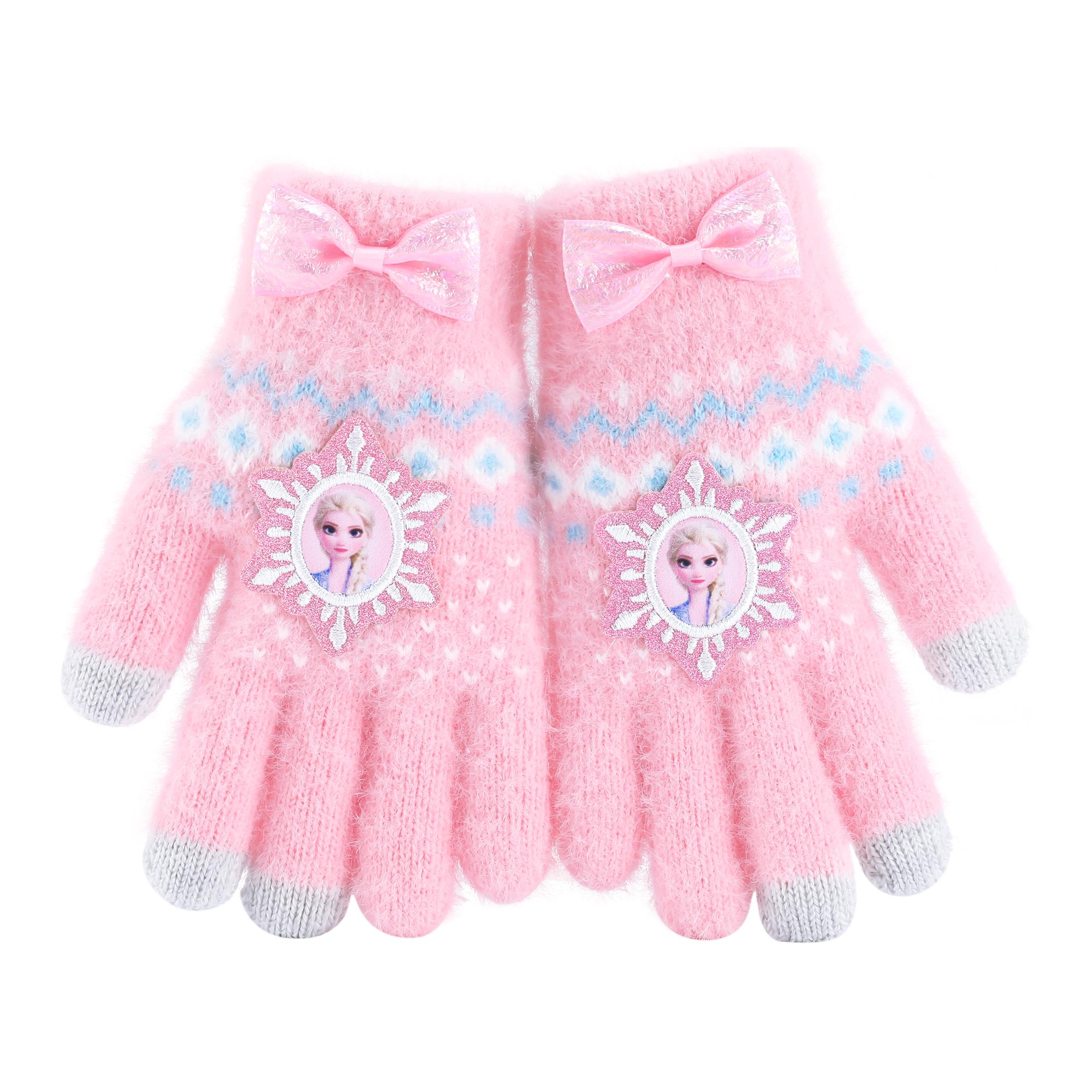 Disney Disney, cute high quality universal warm travel children's gloves for traveling, “Frozen”