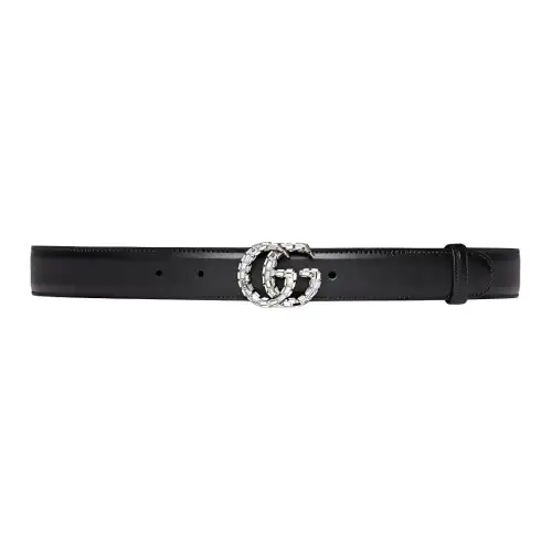 Gucci Gg Marmont thin belt with crystals