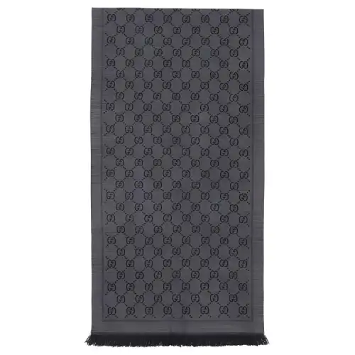 GUCCI Gg Jacquard Pattern Knitted Scarf