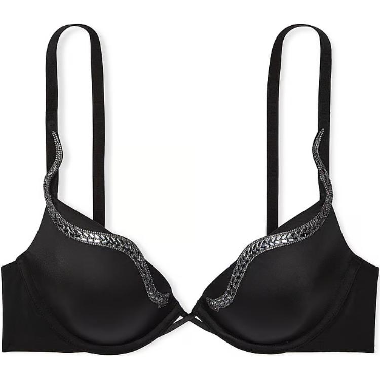 Victoria's Secret Victoria's Secret Year of the Snake Limited Series Shiny Snake Glossy Shiny Snake Shape 3/4 Cup Thinly Padded Bra Women's Black