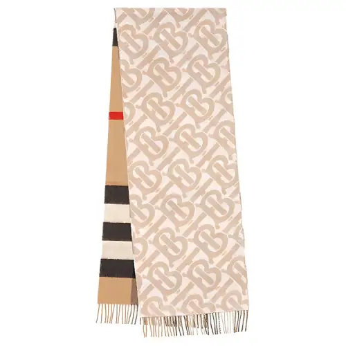 【Previous Season】reversible monogram cashmere scarf