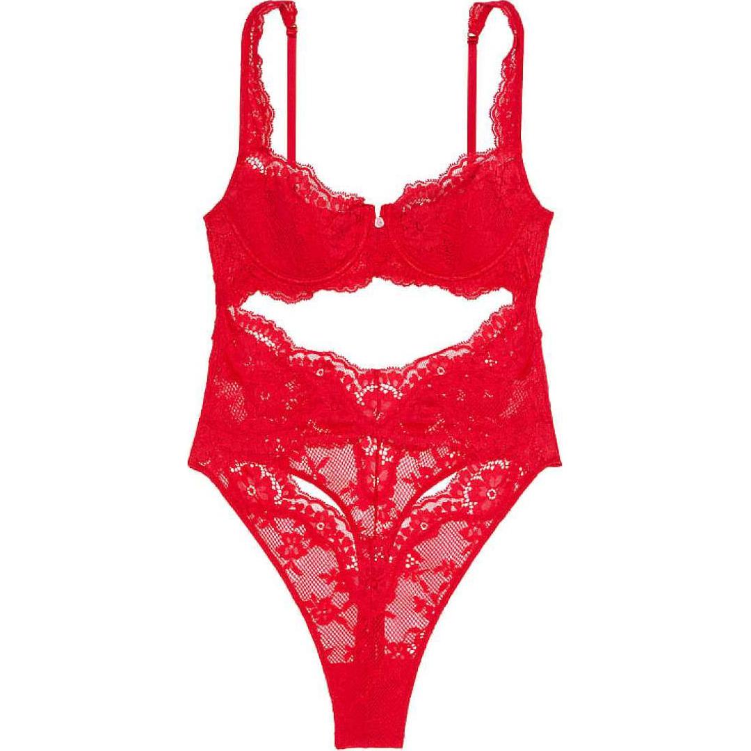 Женский боди Victoria's Secret (красный)