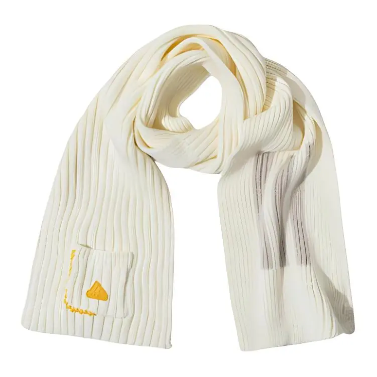 Adidas Acrylic Knit Scarves Unisex Beige