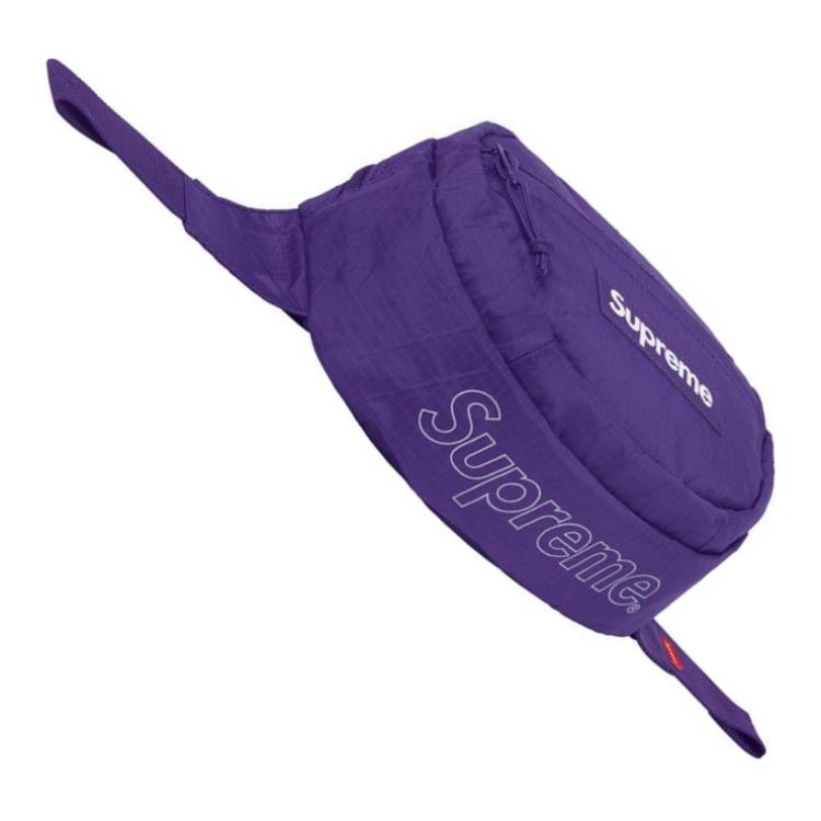 сумка Supreme FW18 Week 0 Waist Logo (фиолетовый) — фото 4