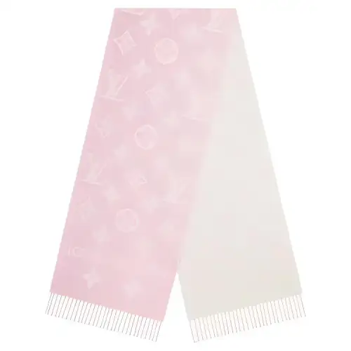 LOUIS VUITTON Cashmere Knit Scarves Women's Pink