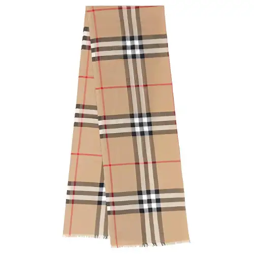 Burberry Lightweight Check Wool Scarf