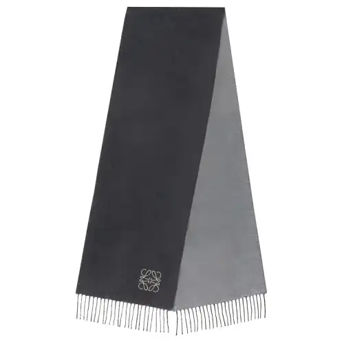 LOEWE Knit Scarves Men's Black/Gray