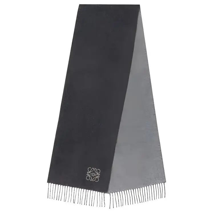 LOEWE Knit Scarves Men's Black/Gray