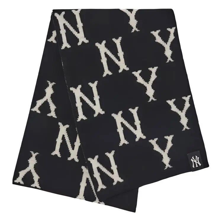 MLB Knit Scarves Unisex Black/White