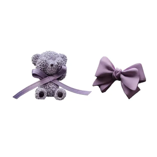 Purple perfume with bow, universal aromatherapy, with little bears