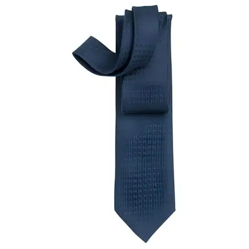 HERMES Silk Ties Men's Marine Blue
