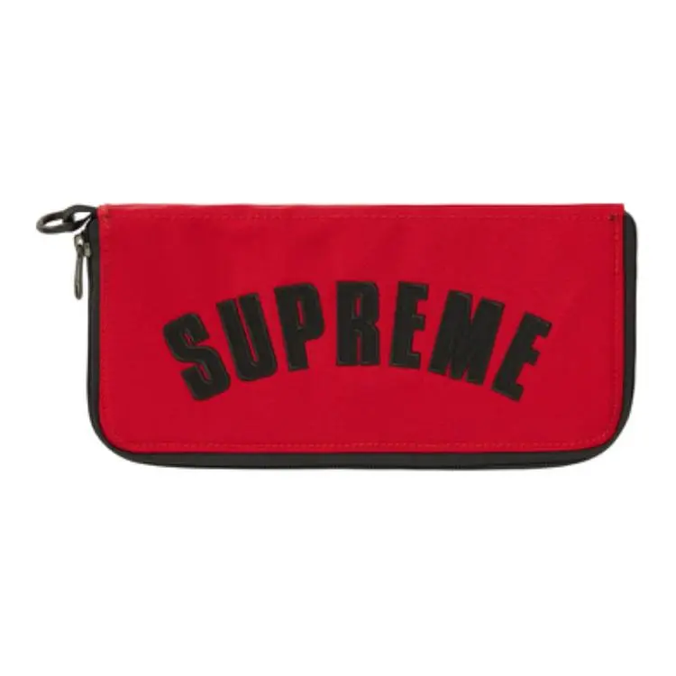 Supreme X The North Face/THE NORTH FACE Supreme SS19 Embroidery Makeup Bag Wallet Clutch Regular Unisex Red