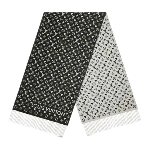 LOUIS VUITTON Game On Western Cashmere Knit Scarves Unisex